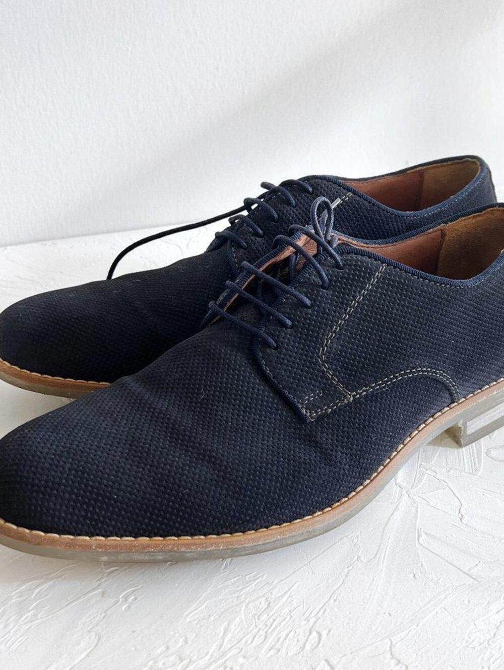 Kenneth Cole Navy Suede Oxford
